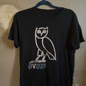 OVO Black Tee with Owl Logo